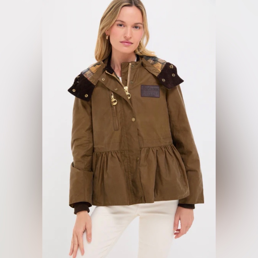ERDEM x Barbour Dhalia Wax Jacket sand